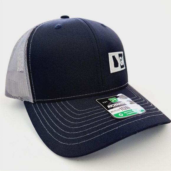 Georgia State Richardson 112 Trucker Cap Hat Mesh Snapback Black & Gray - Picture 3 of 4